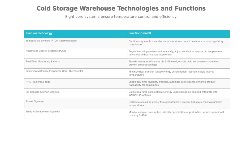 Cold Storage Warehouse Technologies and Functions